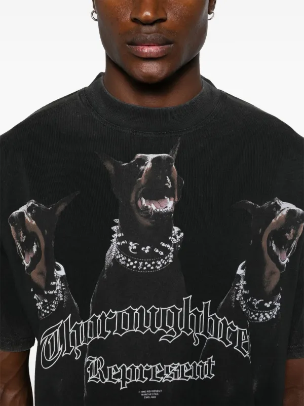Tシャツ・カットソー REPRESENT Men T Shirts MLM4358 230 Black Represent Thoroughbred T-shirt | Black | FARFETCH
