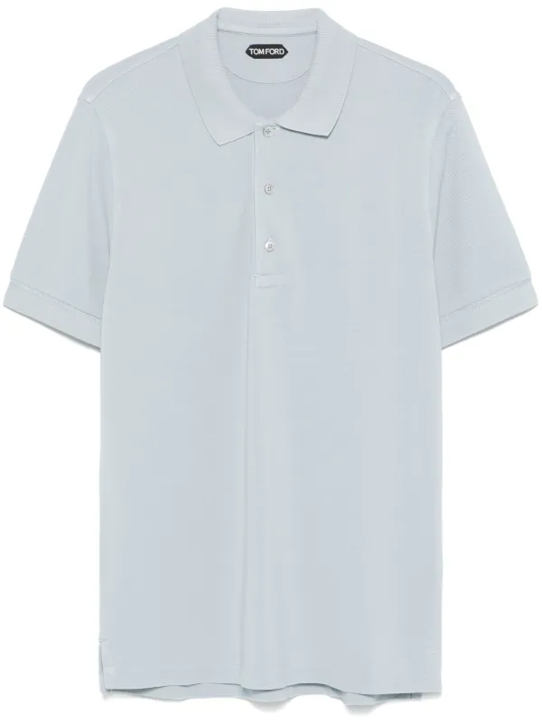 Tom Ford Piqué Polo Shirt in Blue