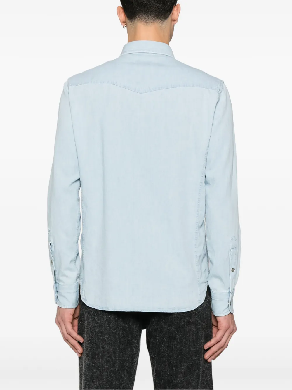 Shop Tom Ford Denim Shirt In Blue