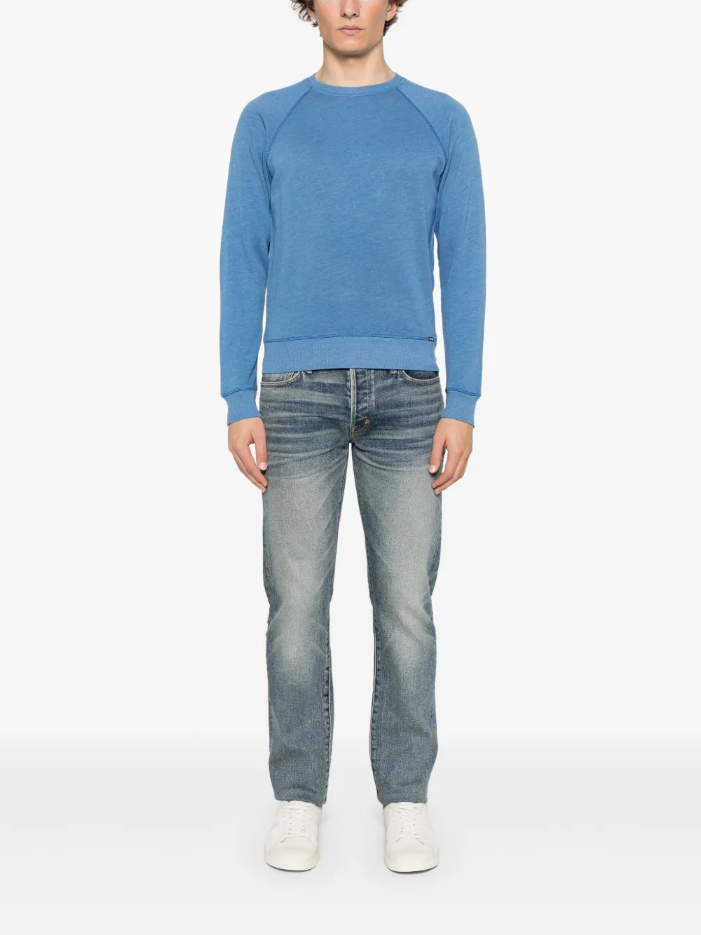 tomford TOM FORD Sweater met logopatch - Blauw