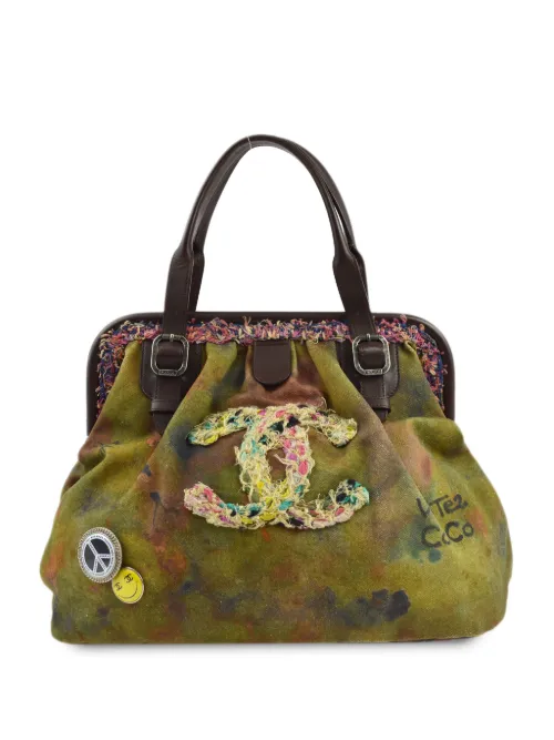 Sac à main à patch logo (2015) - CHANEL Pre-Owned - Modalova