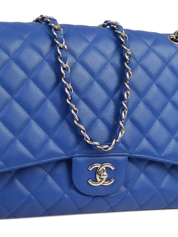 CHANEL Pre-Owned 2009 Jumbo Classic Flap Shoulder Bag | Blue