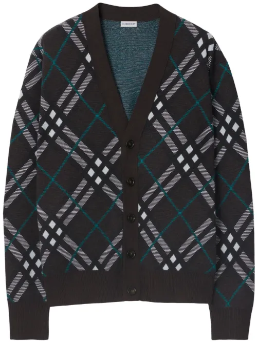 Cardigan à carreaux - Burberry - Modalova