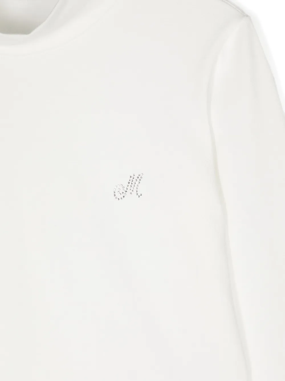 Monnalisa T-shirt met logo-applicatie Wit