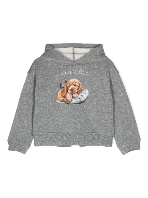 Monnalisa metallic-effect hoodie