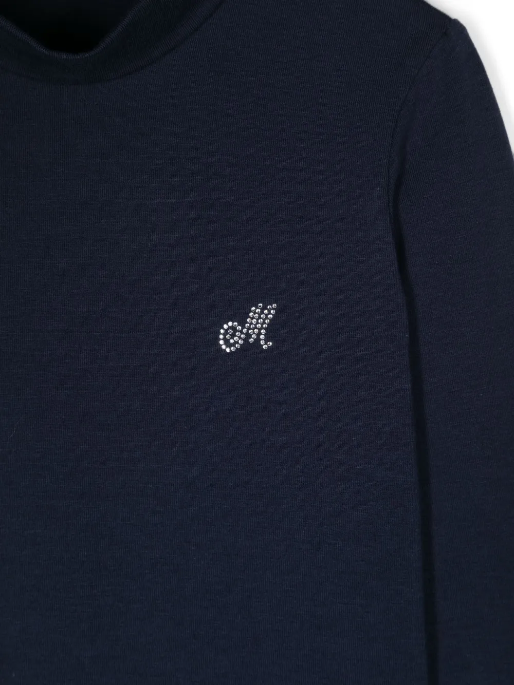 Monnalisa T-shirt met logo-applicatie Blauw