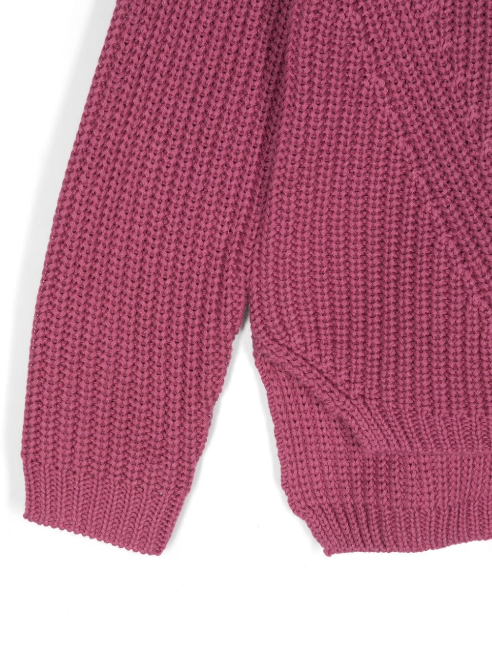 Shop Molo Cotton Side-slits Jumper In Pink