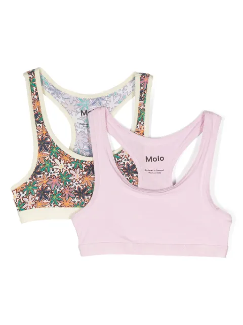 Molo set de dos brasieres con hojas estampadas
