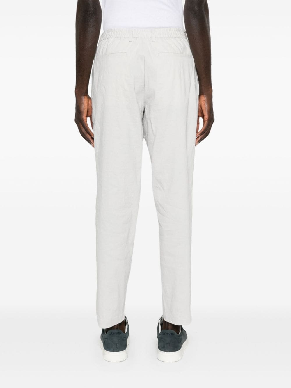 Shop Theory Curtis Linen Blend Chinos In Grey