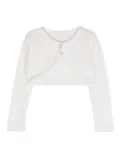 Monnalisa long-sleeve cardigan - White