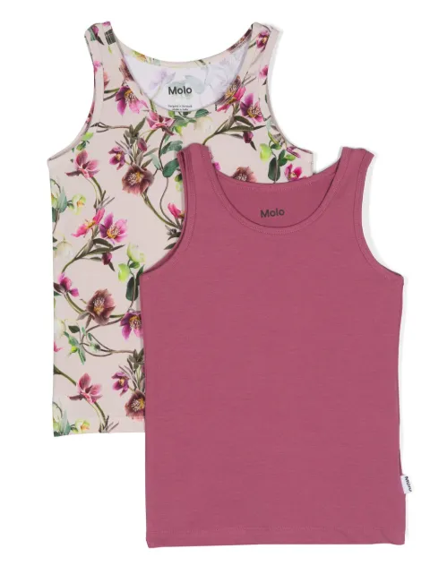 Molo floral-print tank tops (set of two)