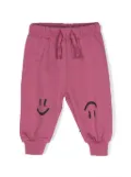 Molo smiley-print tapered trousers - Pink