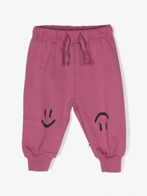 Molo smiley-print tapered trousers
