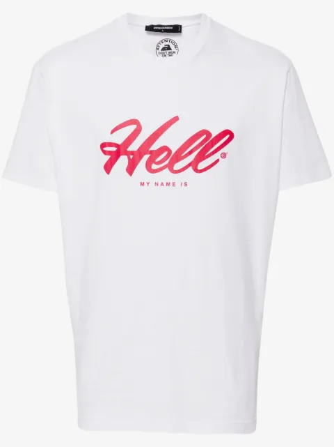 DSQUARED2 playera con texto estampado
