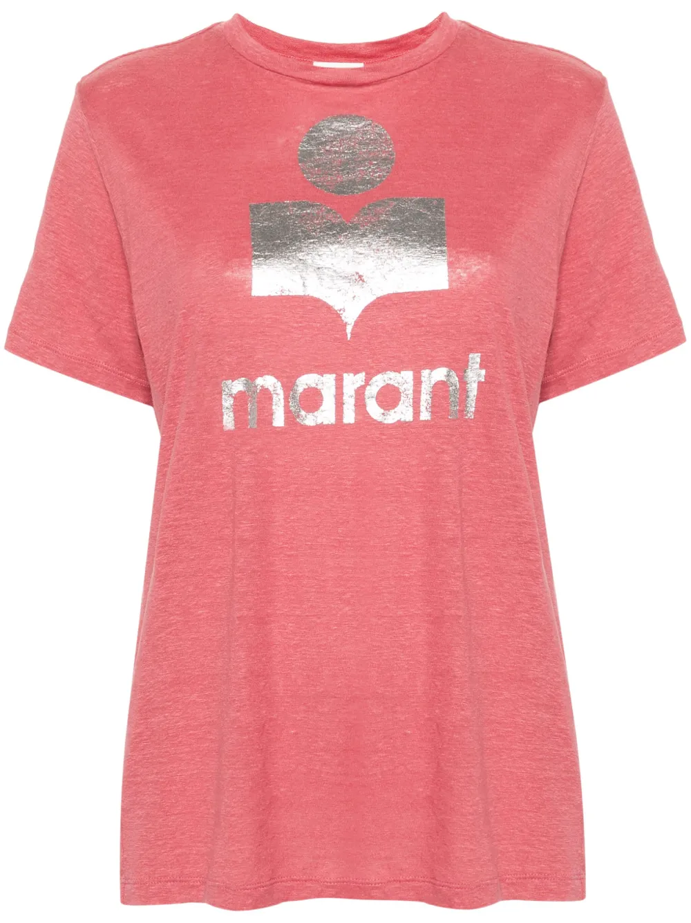 MARANT ÉTOILE Zewel linnen T-shirt Roze