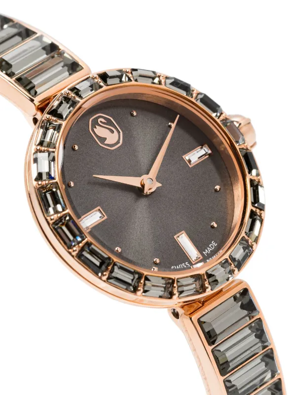 【新品】Swarovski Matrix Bangle ウォッチ Matrix bangle watch, Swiss Made, Crystal bracelet, Red, Rose