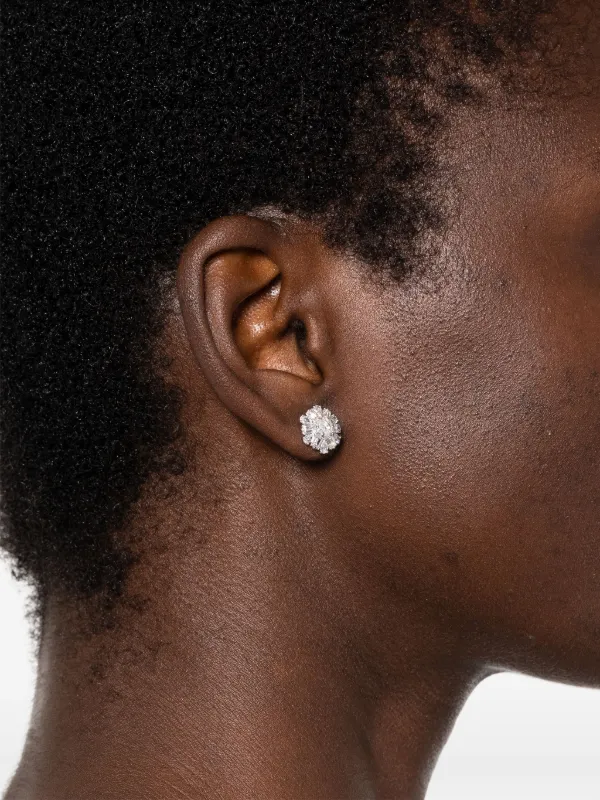 Swarovski Idyllia Stud Earrings Silver FARFETCH JO