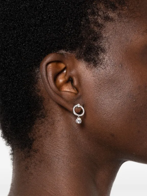 アクセサリー Swarovski Constella stud earrings Constella stud earrings, Round cut, White, Rhodium plated