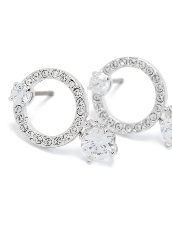 アクセサリー Swarovski Constella stud earrings Constella stud earrings, Round cut, White, Rhodium plated