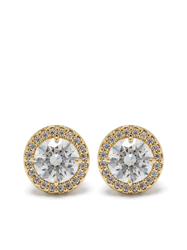 Swarovski Una Angelic Stud Earrings Gold FARFETCH CA