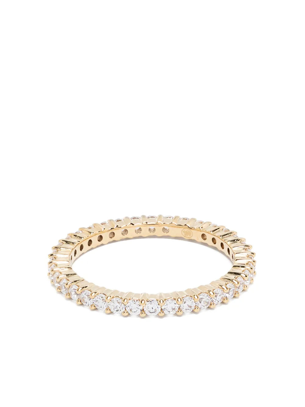 Swarovski Rose Gold-tone Round Cut Vittore Ring In Gold