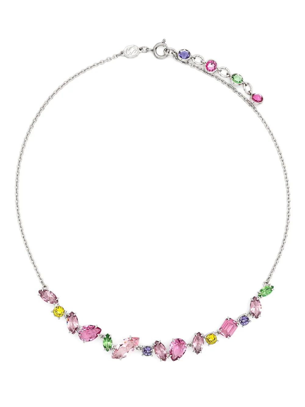 Swarovski Gema クリスタル ネックレス - シルバートーン Swarovski Gema クリスタル ネックレス - シルバートーン