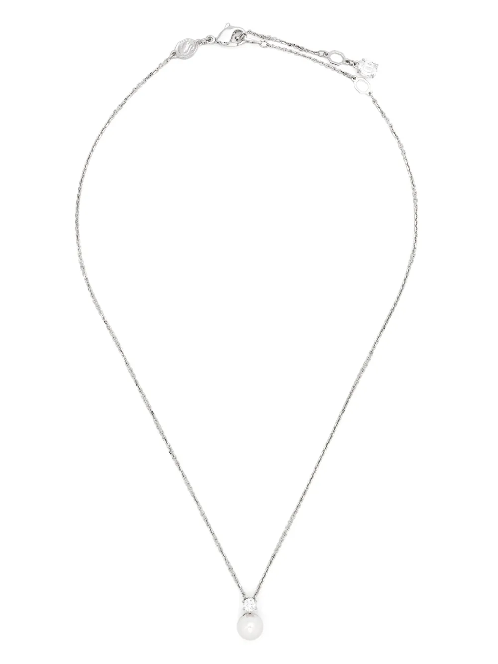 Swarovski collier Matrix à pendentif de perle | argent | Image 1
