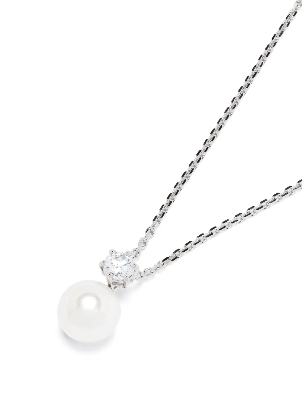 Swarovski Matrix Earrings And Necklace Set In Silver