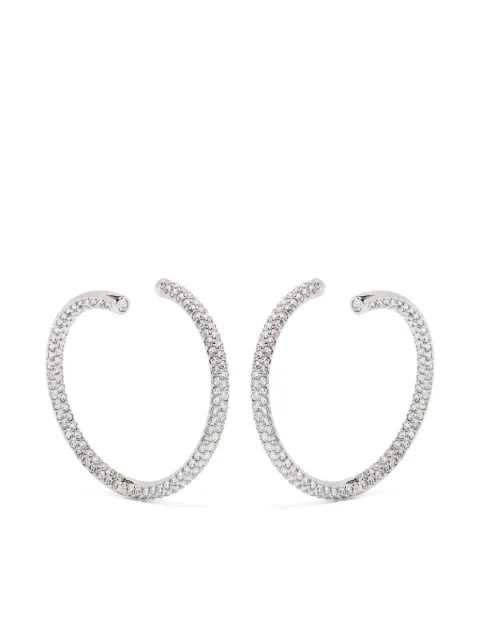 Swarovski Dextera sculpted  hoop earrings