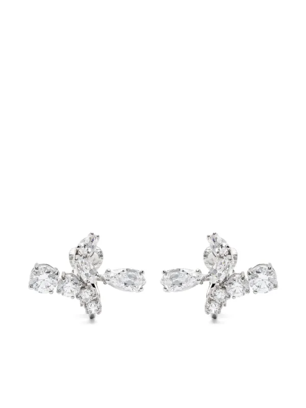 SWAROVSKI Matrix クリップイヤリング　片耳用 Matrix クリップイヤリング, ミックスカット, ホワイト
