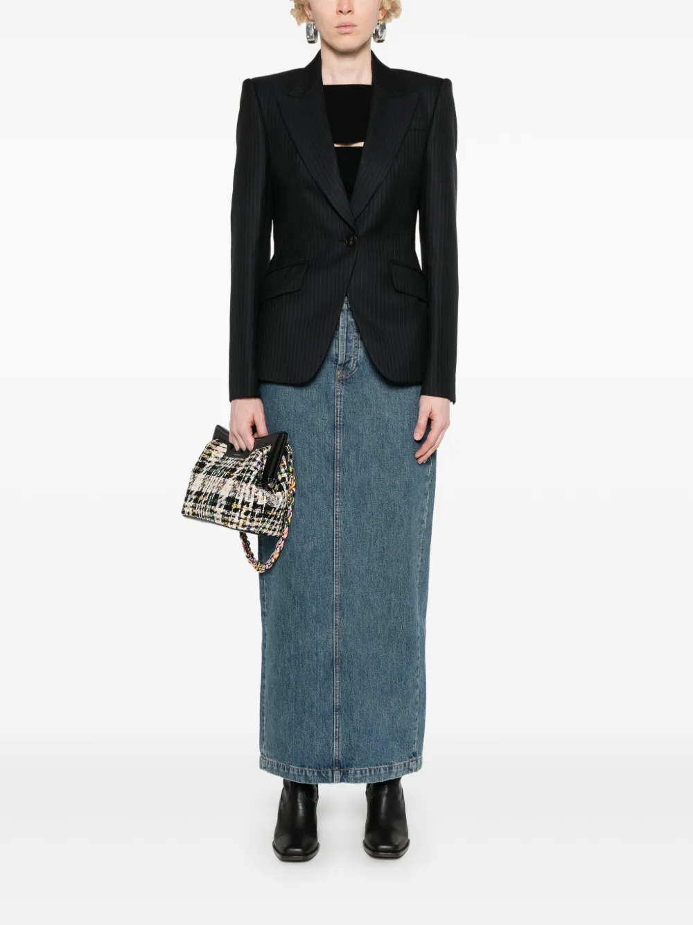 Alexander McQueen Blazer risca de giz com abotoamento | Blazer | Image 2