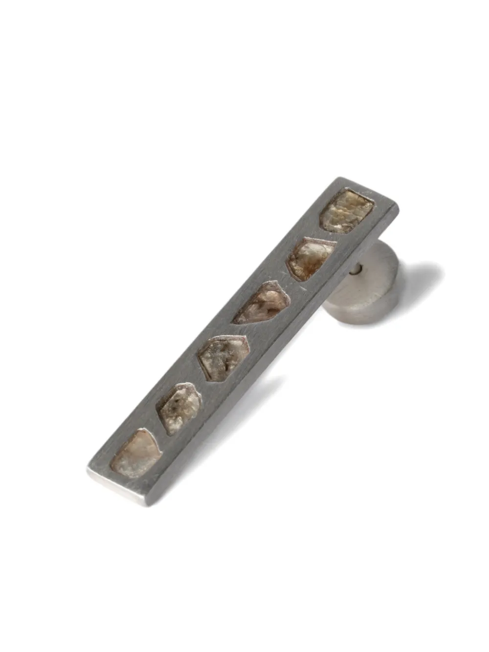 Parts Of Four Sterling Silver Plate Diamond Earring In Metallic
