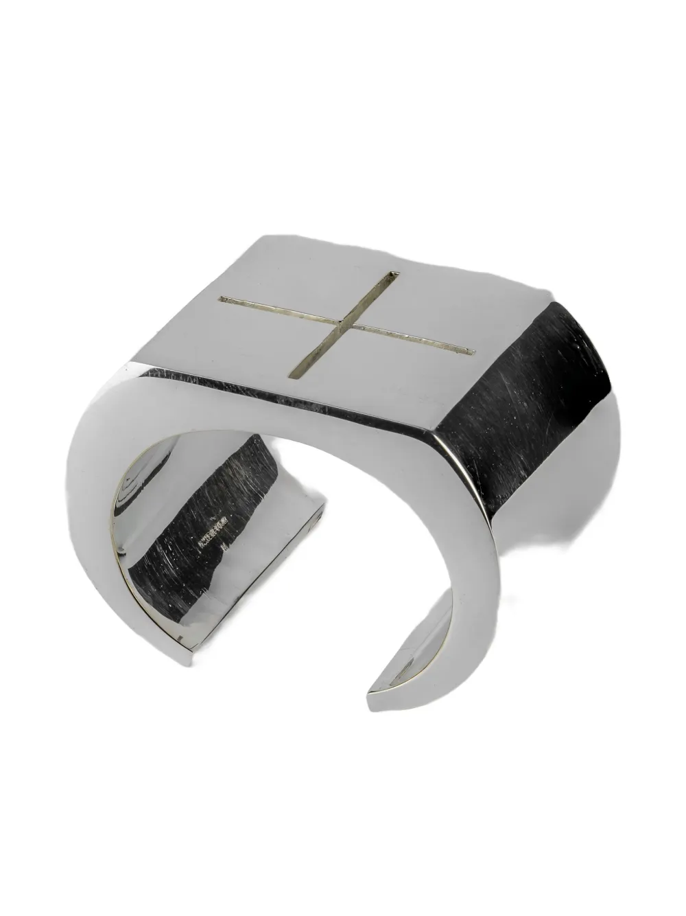 Parts Of Four Crescent Plane Cuff Bracelet In Metallic