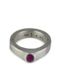 Parts of Four Stigma ruby-set silver ring