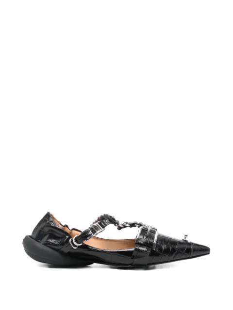13 09 SR pointed chain-detail ballet flats