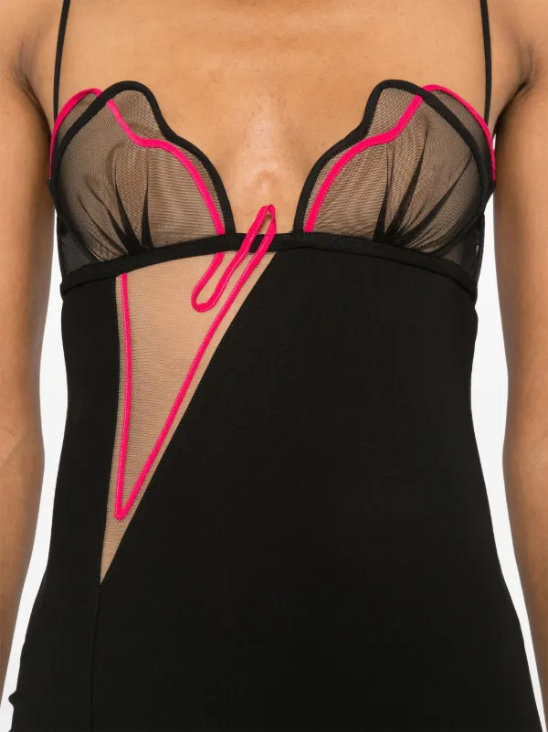 【関税込み】Nensi Dojaka ブラック Heartbeat ミニスカート Nensi Dojaka Heartbeat Mini Dress | Black | FARFETCH