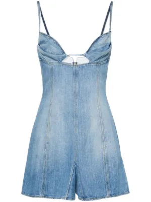 Balmain Sleeveless Denim Dress | Blue