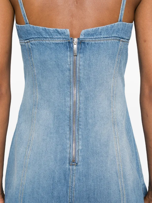 ワンピース Nensi Dojaka Denim dress Nensi Dojaka godet-design Denim Mini Dress | Blue | FARFETCH UK