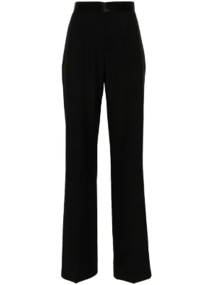 パンツ NENSI DOJAKA Women Straight Pants NDSS25TRS071 BLACK FRANKIE Nensi Dojaka trousers – Michele Franzese