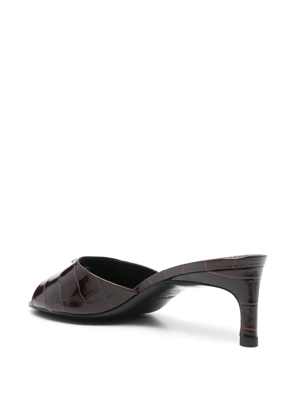 Coperni 60mm crocodile-embossed sandals Brown