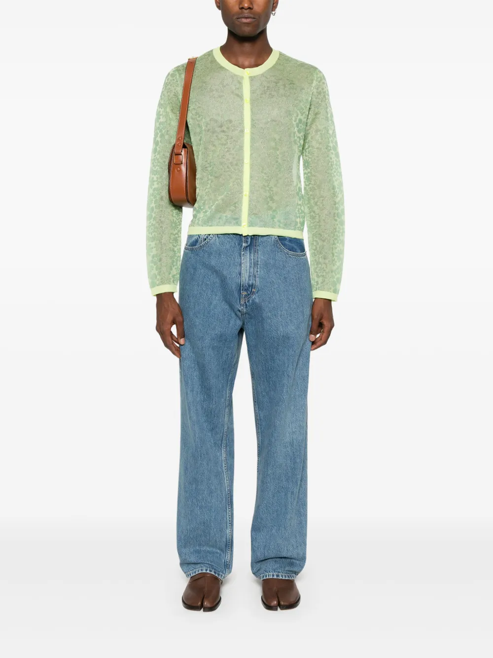 Martine Rose Vest met bloemen-jacquard - Groen