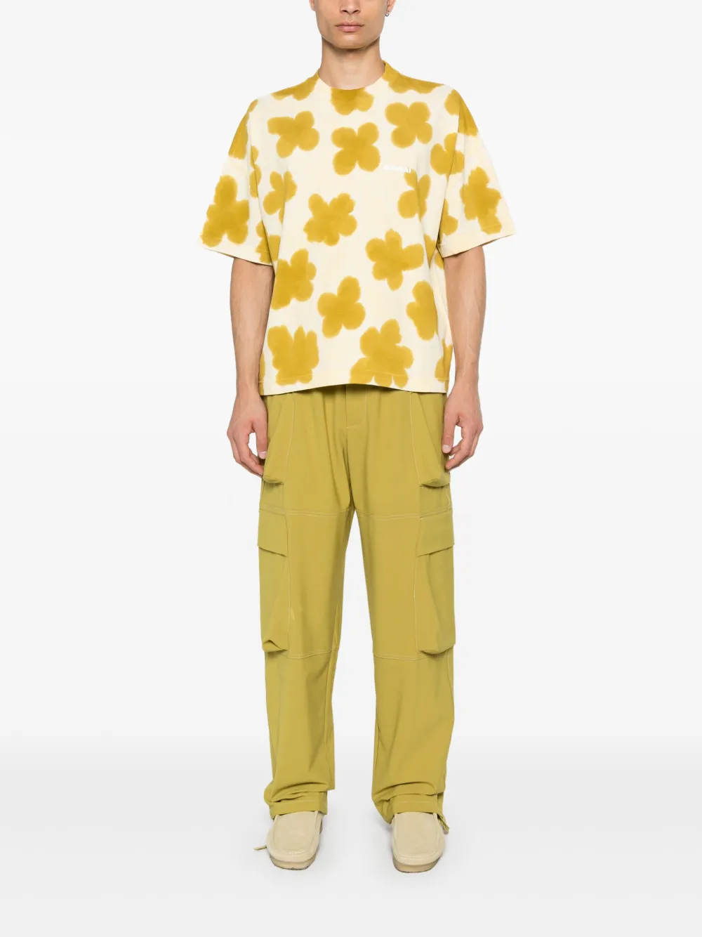 Bonsai Cargo broek met elastische taille - Groen