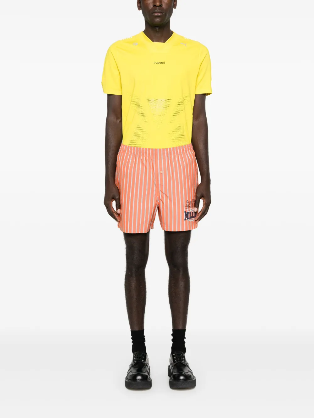 Martine Rose x Tommy Jeans gestreepte shorts - Oranje
