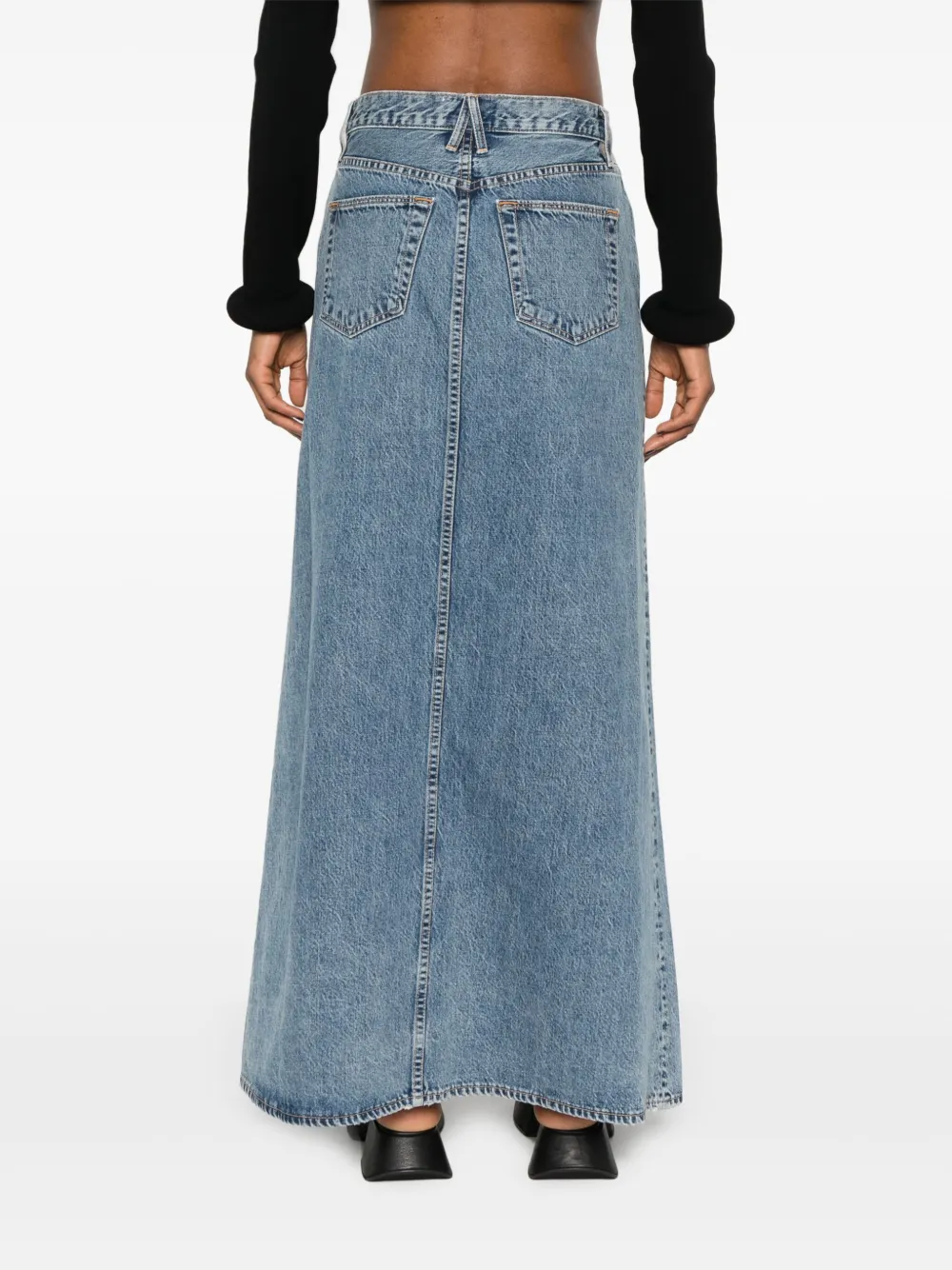 SLVRLAKE DALLAS DENIM MAXI SKIRT 