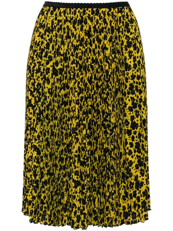 Cow print skirt yellow best sale