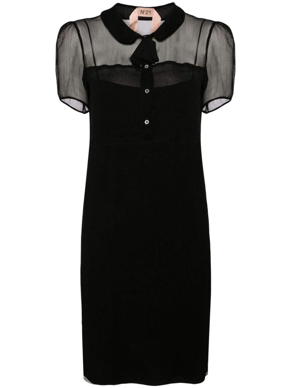 N°21 Silk Crepon Dress In Black