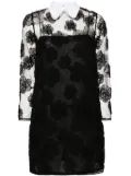 Nº21 floral-lace mini dress - Black