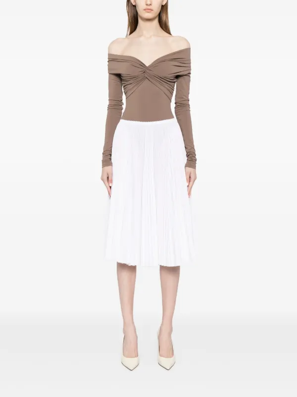スカート Off-White Pleated midi skirt Tausi-Pleated-Midi-Skirt-in-