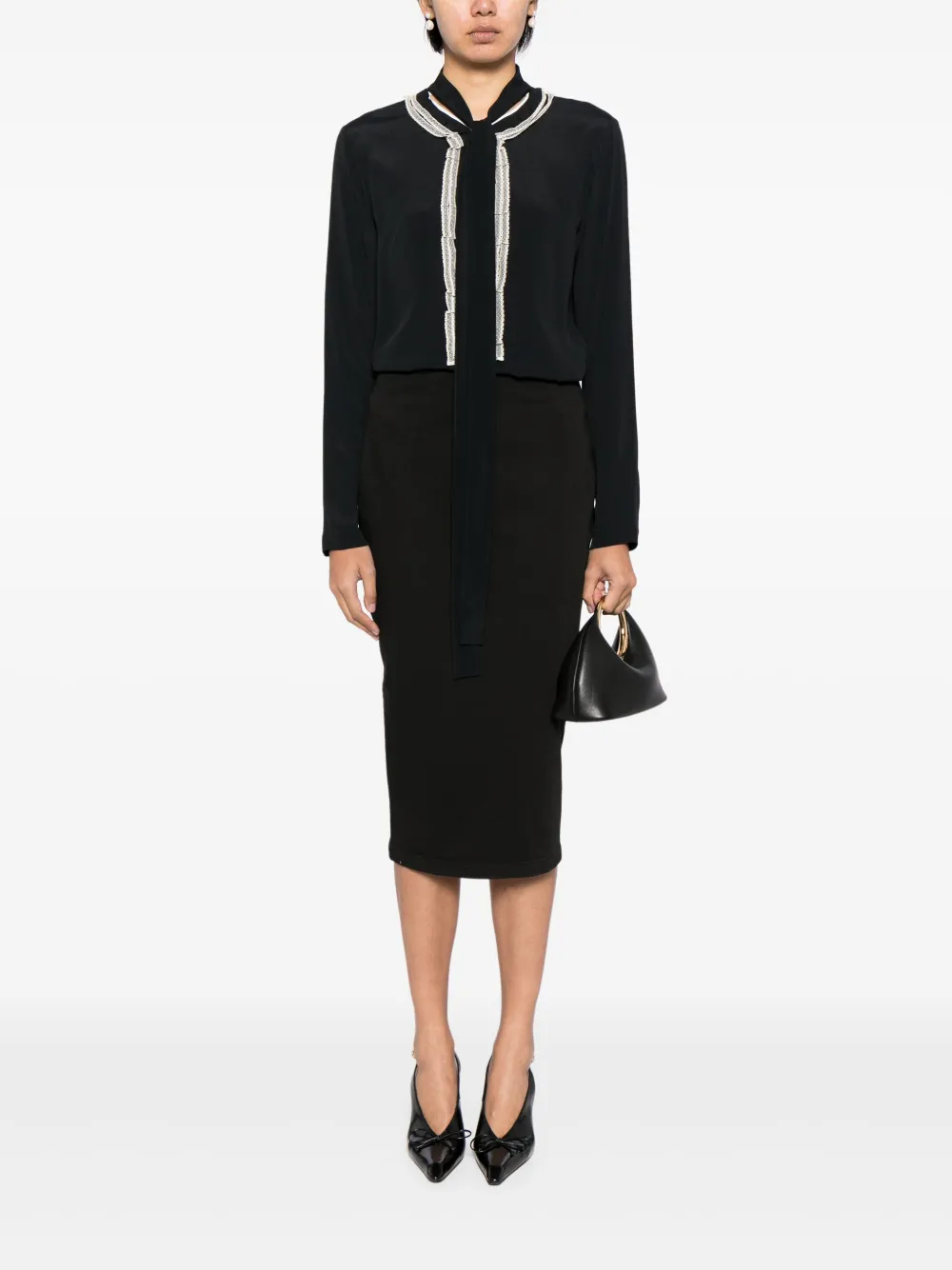 Nº21 High waist kokerrok - Zwart