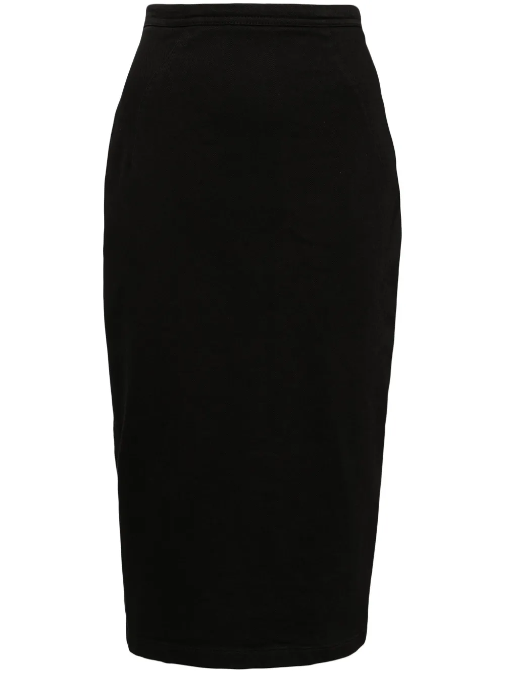N°21 High-rise Denim Pencil Skirt In Black